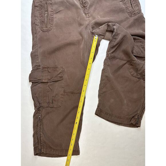 J Jill Cargo Crop Pants Womens 10 Petite Brown Tencell/Lyocell Casual Leisure - Picture 6 of 12